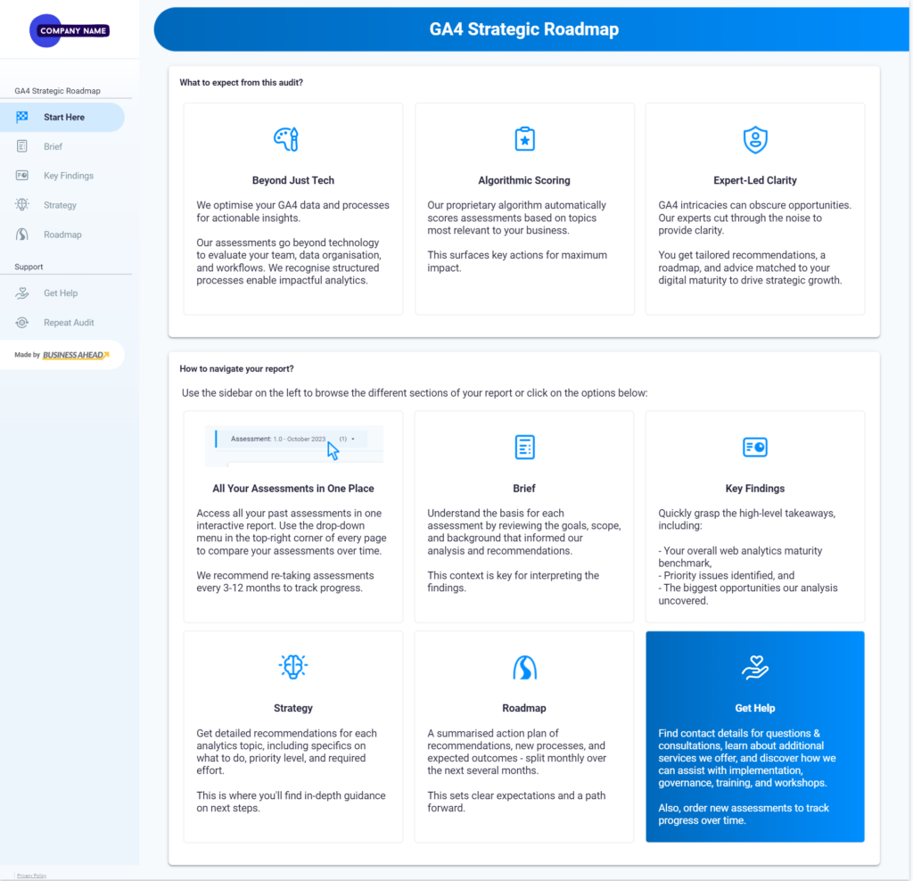Google Analytics 4 Strategic Roadmap Overview